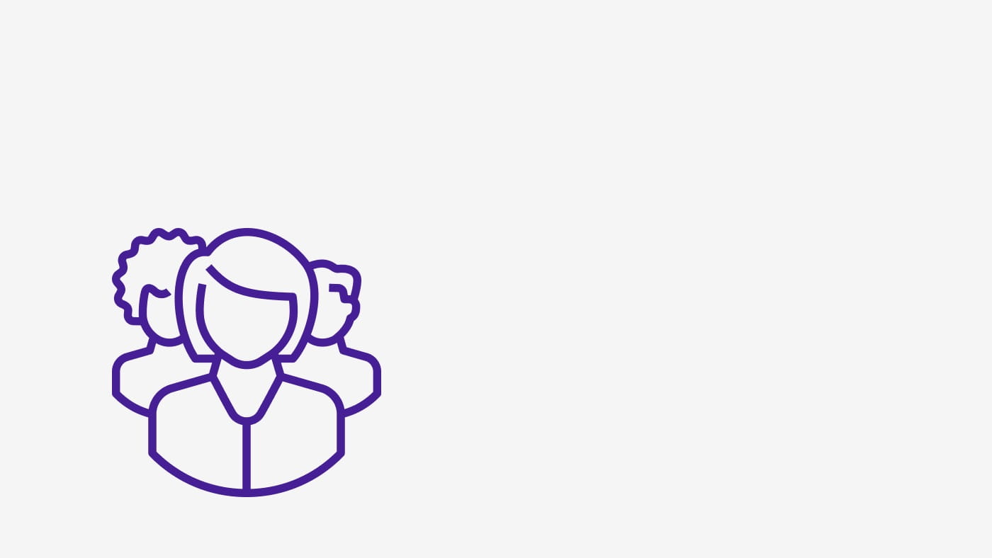 Icon depicting three different people grouped together.